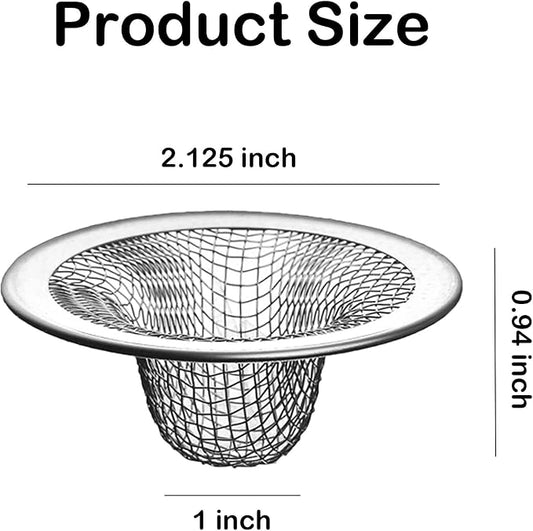 10PCS Mesh Sink Drain Strainer Hair Catcher, 2.125'' Stainless Steel Slop - Image 2