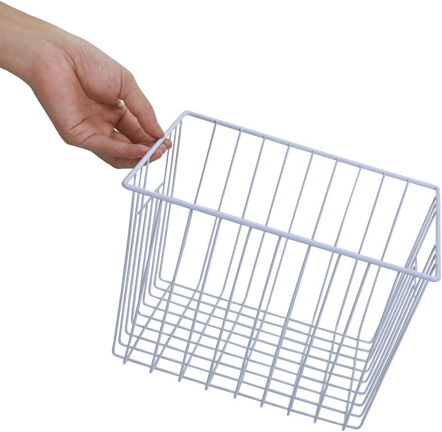 Freezer Organizer Baskets, Kitchen Metal Wire Storage Bins, Pantry Cupboard H...
