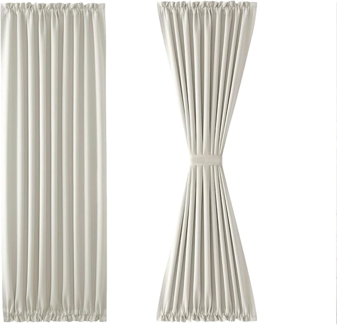 DWCN French Door Curtains – Rod Pocket Thermal Blackout Curtain - Image 7