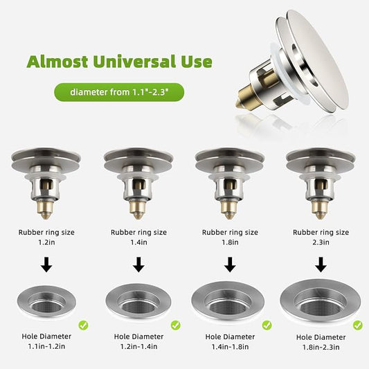 Universal Bathroom Sink Drain Strainer Hair Catcher Upgraded - Image 2