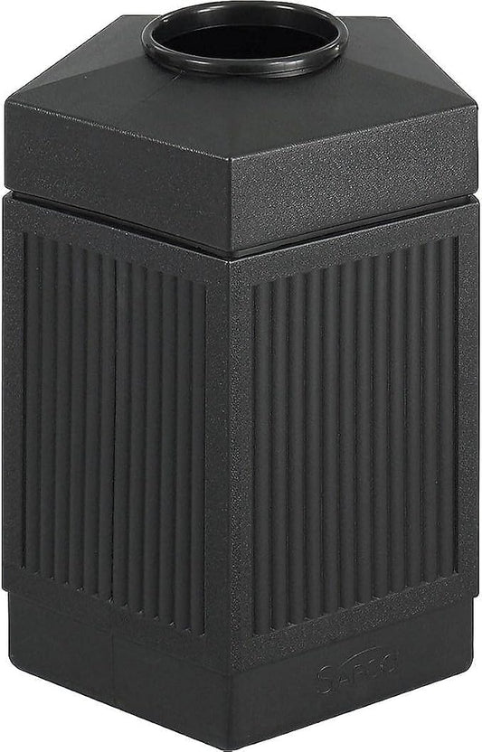 Safco Canmeleon Outdoor-Indoor Open Top Pentagon Trash Can 9486BL, Decorative - Image 2