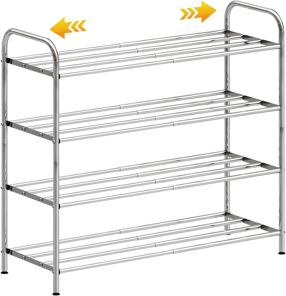 4-Tier Expandable Shoe Rack – Adjustable Heavy Duty Organizer Shelf | 100% St...