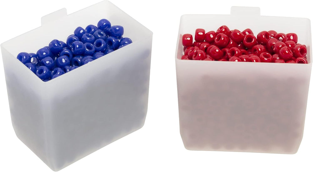 Akro-Mils 30101 Plastic Bin Cups, 2" x 3.25" x 3", White, 48-Pack