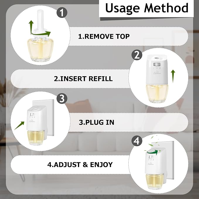 Plug-in Air Freshener Starter Kit, 1 Warmer and 9 Essential Oil Refills - Image 7