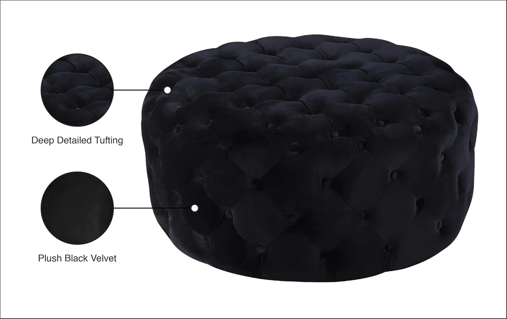 Meridian Furniture Addison Collection Modern | Contemporary Velvet Upholstere...