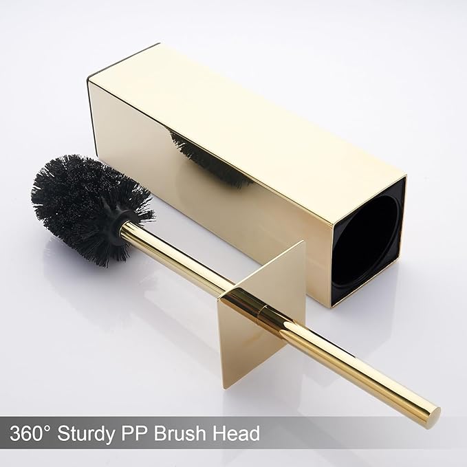 Gold Square Stainless Steel Toilet Brush - Image 7