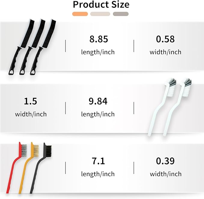 Crevice Cleaning Brush Set, Tight Spaces & More - Image 7