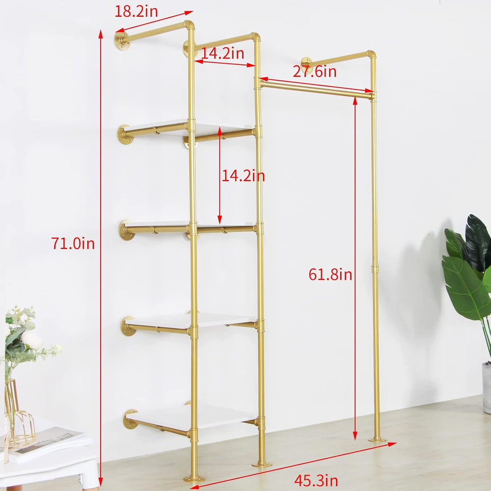 Garment Rack Heavy Duty Clothes Rack for Hanging Clothes, Metal Freestanding ...