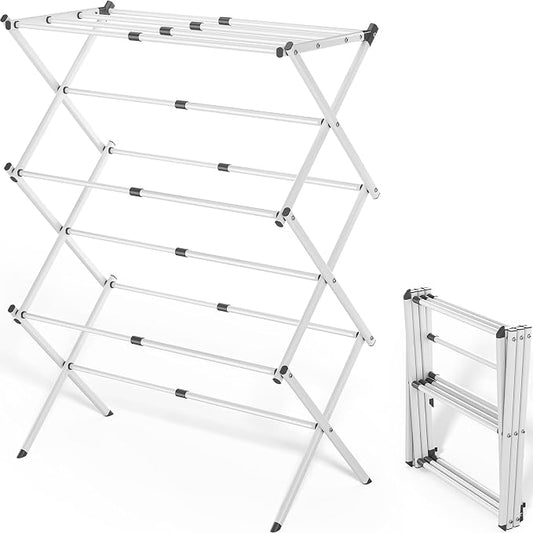 APEXCHASER Clothes Drying Rack, 3-Tier Laundry Drying Rack - Image 2