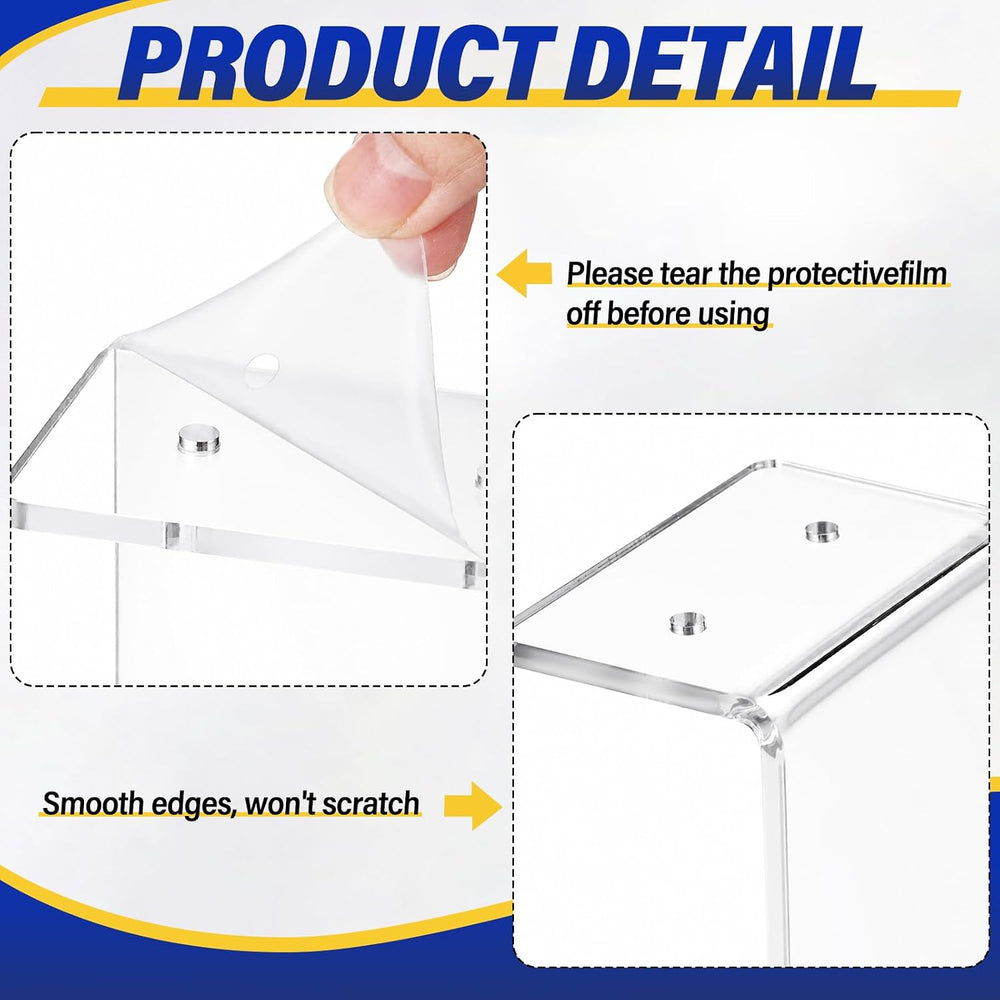 Treela 30 Pack Floating Shoe Display Shelf for Closet Acrylic Clear Shoe Wall...