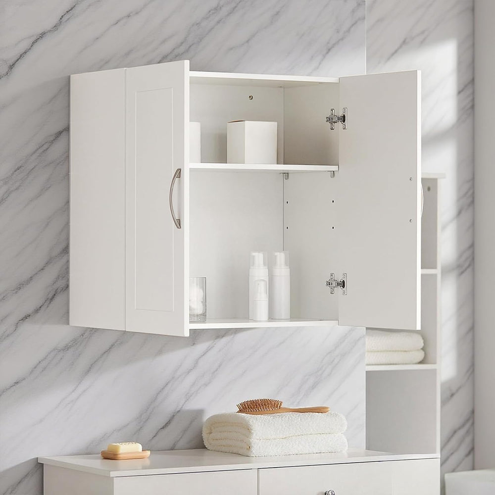 Wall Mount Bathroom & Laundry Storage Cabinet, Wall Size, White
