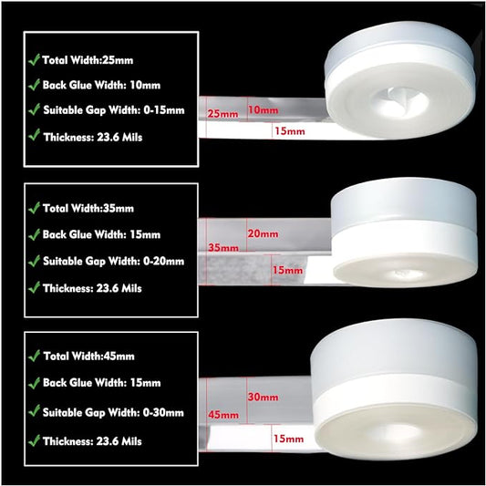 Silicone Weather Stripping Seal Door Tape 16.5 Feet Strip Bottom Draft - Image 2