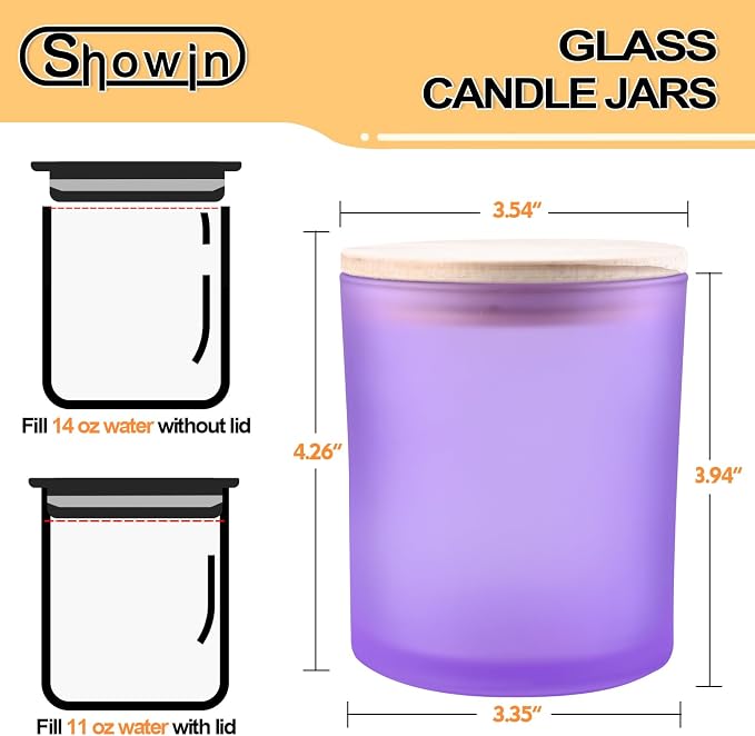14 OZ Thick Candle Jars for Making Candles 12 Pcs, 3 Wick Empty Jars - Image 6