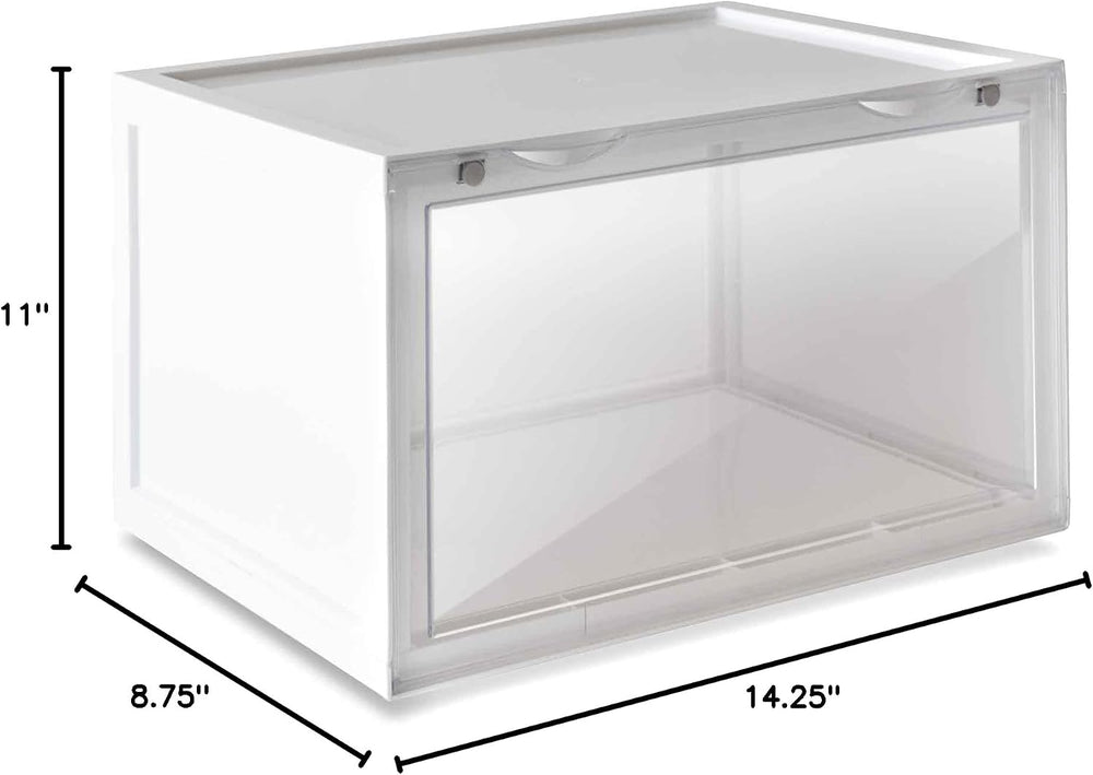 Sneaker Throne Drop Sides 6 Pack- Stackable Acrylic Drop Sides Boot and Shoe Box