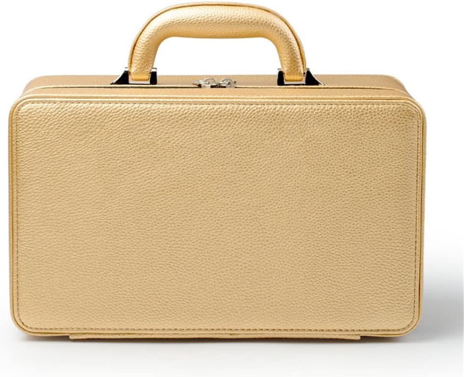 Oirlv Gold Leather Jewelry Box Handmade Travel Jewelry Organizer Storage Case...
