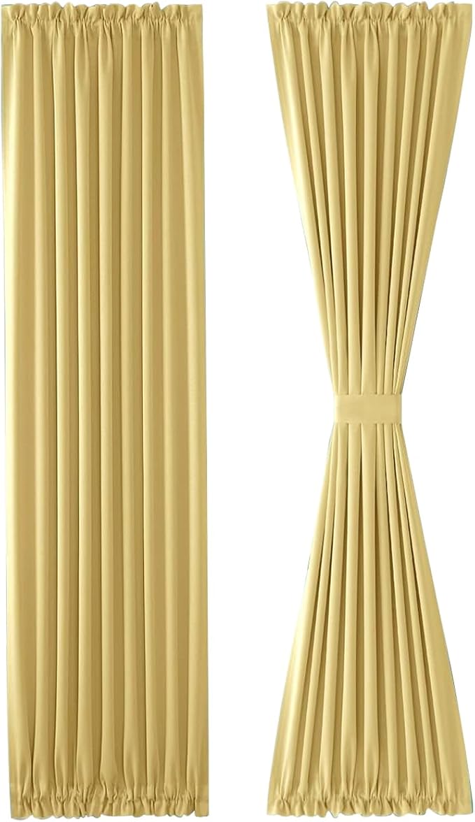 DWCN French Door Curtains – Rod Pocket Thermal Blackout Curtain - Image 7