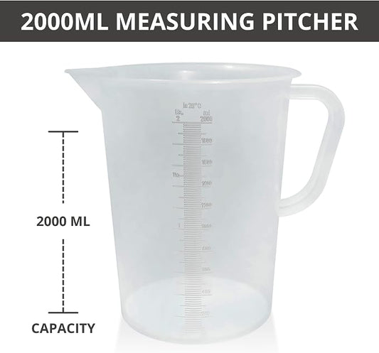 Appletofu Plastic Graduated Measuring and Mixing Pitcher - 2000ml Plastic - Image 2