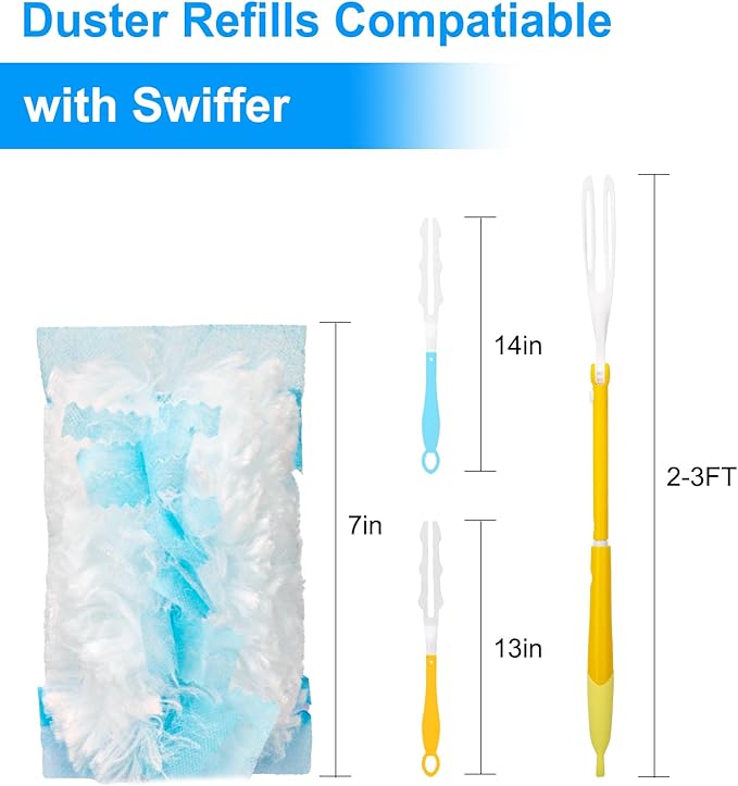 KeFanta Duster Refills for Swiffer Dusters, 180 Heavy Duty Multi Surface - Image 6