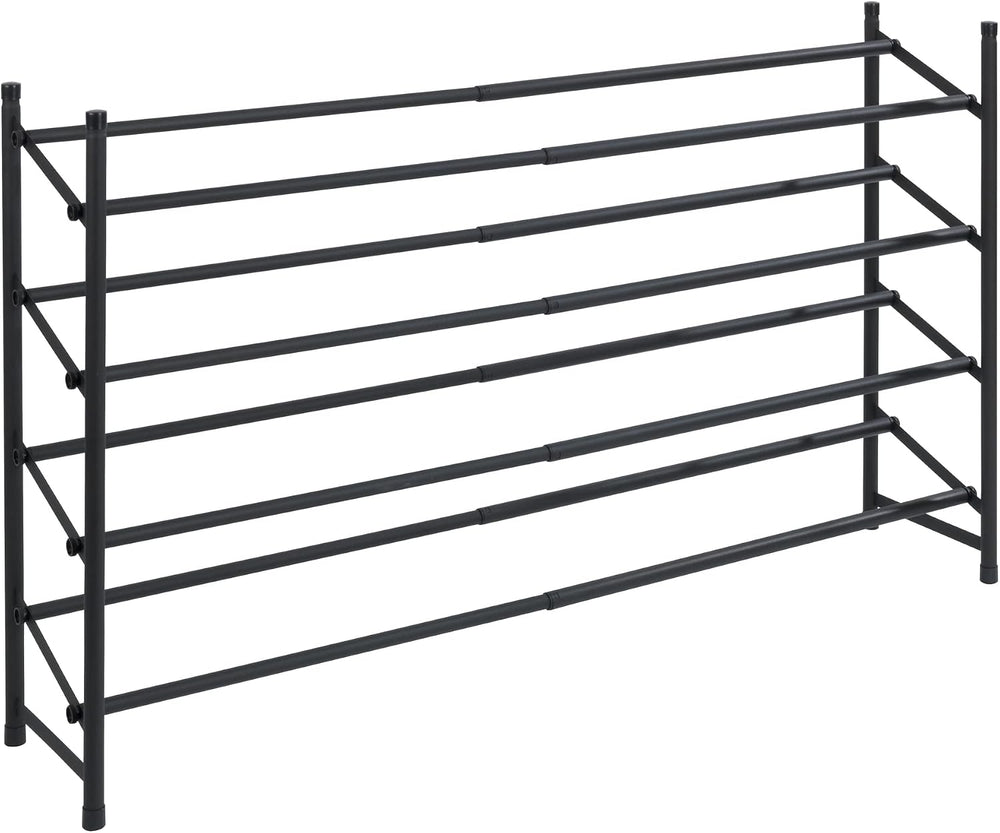 WENKO Anti-Slip Shoe Rack Hero Extendable Shoe Storage for 24 Pairs of Shoes,...