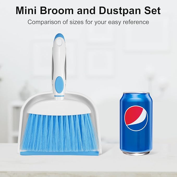 NACENA Small Dust Pan and Brush Set, Mini Broom and Dustpan Set Small Hand - Image 8