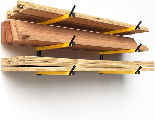 GREENER Lumber Storage Rack Folding Wood Storage Racks Wall-Mounted Metal Racks - Image 2