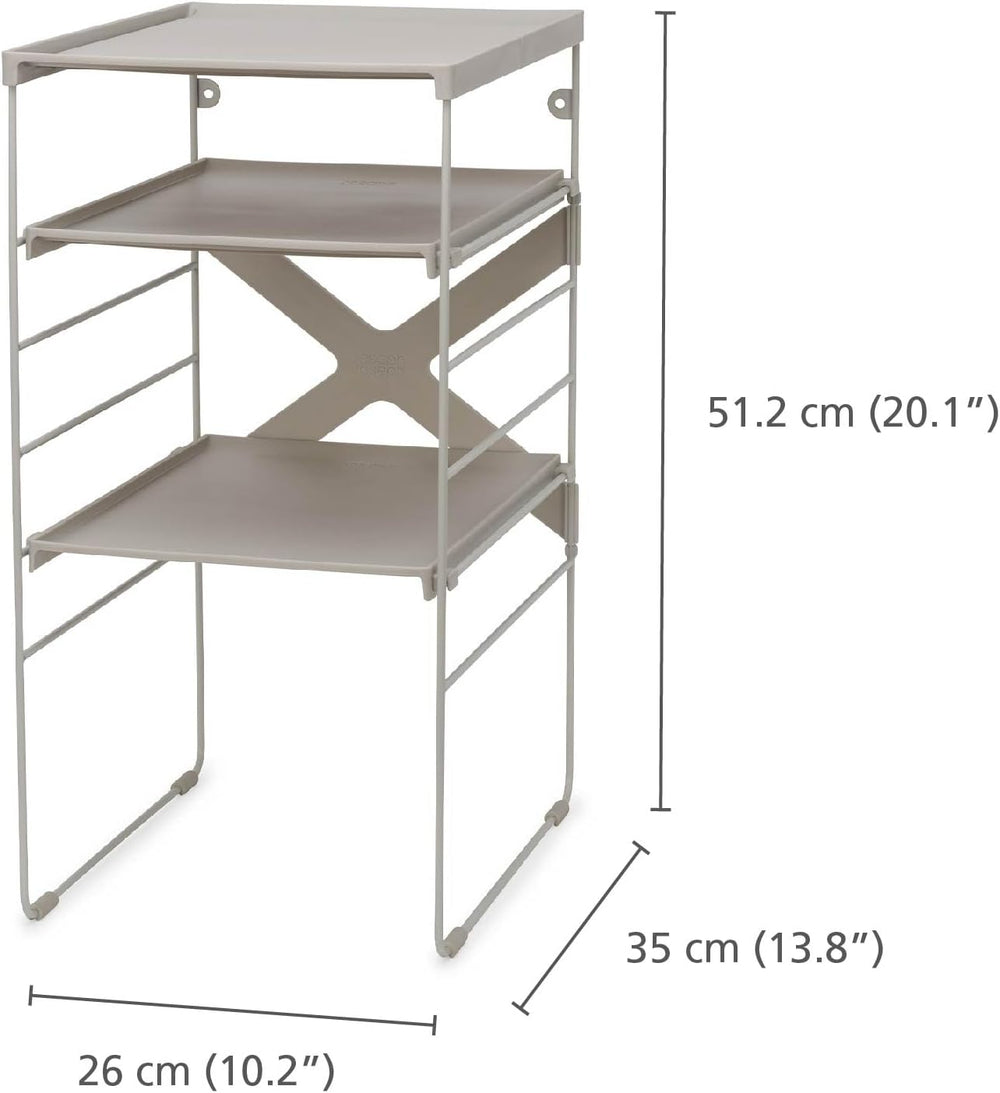 Joseph Joseph Level Adjustable Tier Shoe Rack Organizer, Durable Shelves and ...