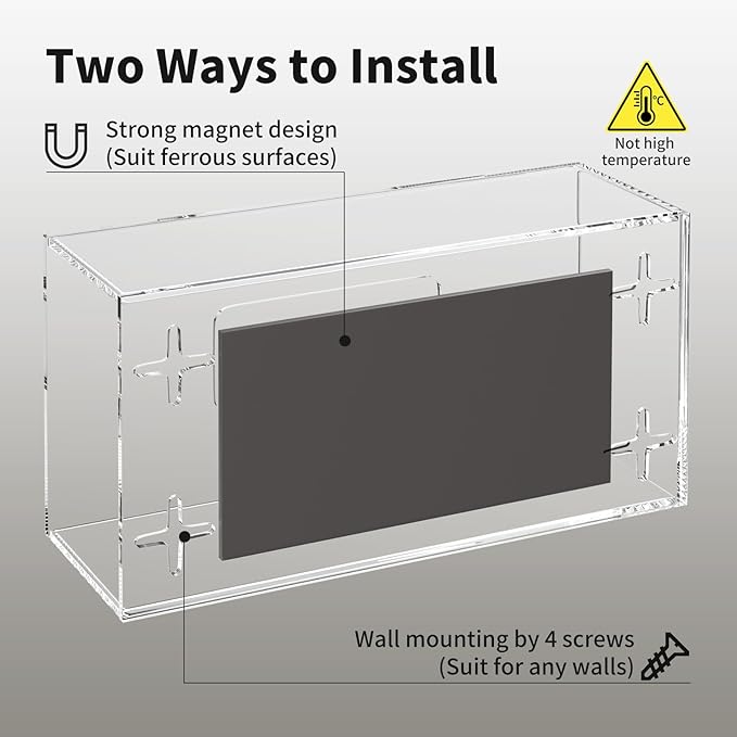 HIIMIEI Glove Holder for Wall Mount: Magnetic Gloves Box Holder, Acrylic - Image 7
