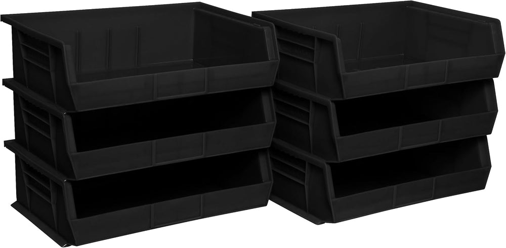 Akro-Mils 30255 AkroBins Plastic Storage Bins, 11"x16"x5", Bla...