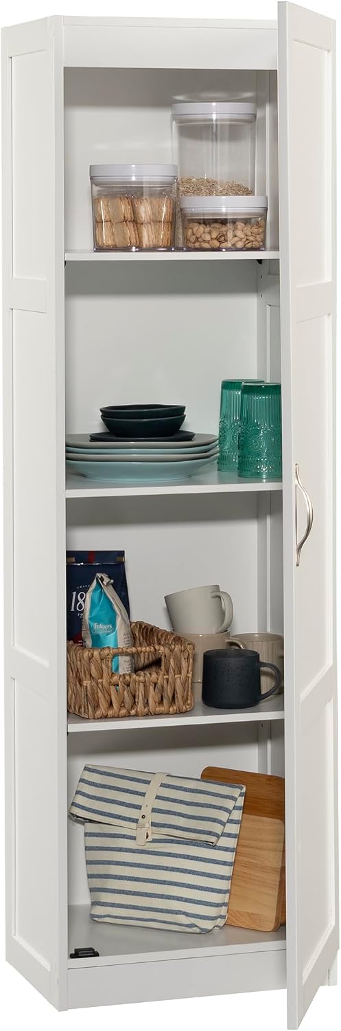 Sauder Miscellaneous Tall Storage Cabinet, Kitchen Pantry, Single Door with A...