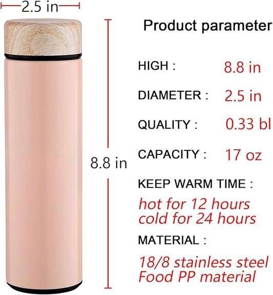 15oz Water Bottle Stainless Steel Thermos Flask - Image 2