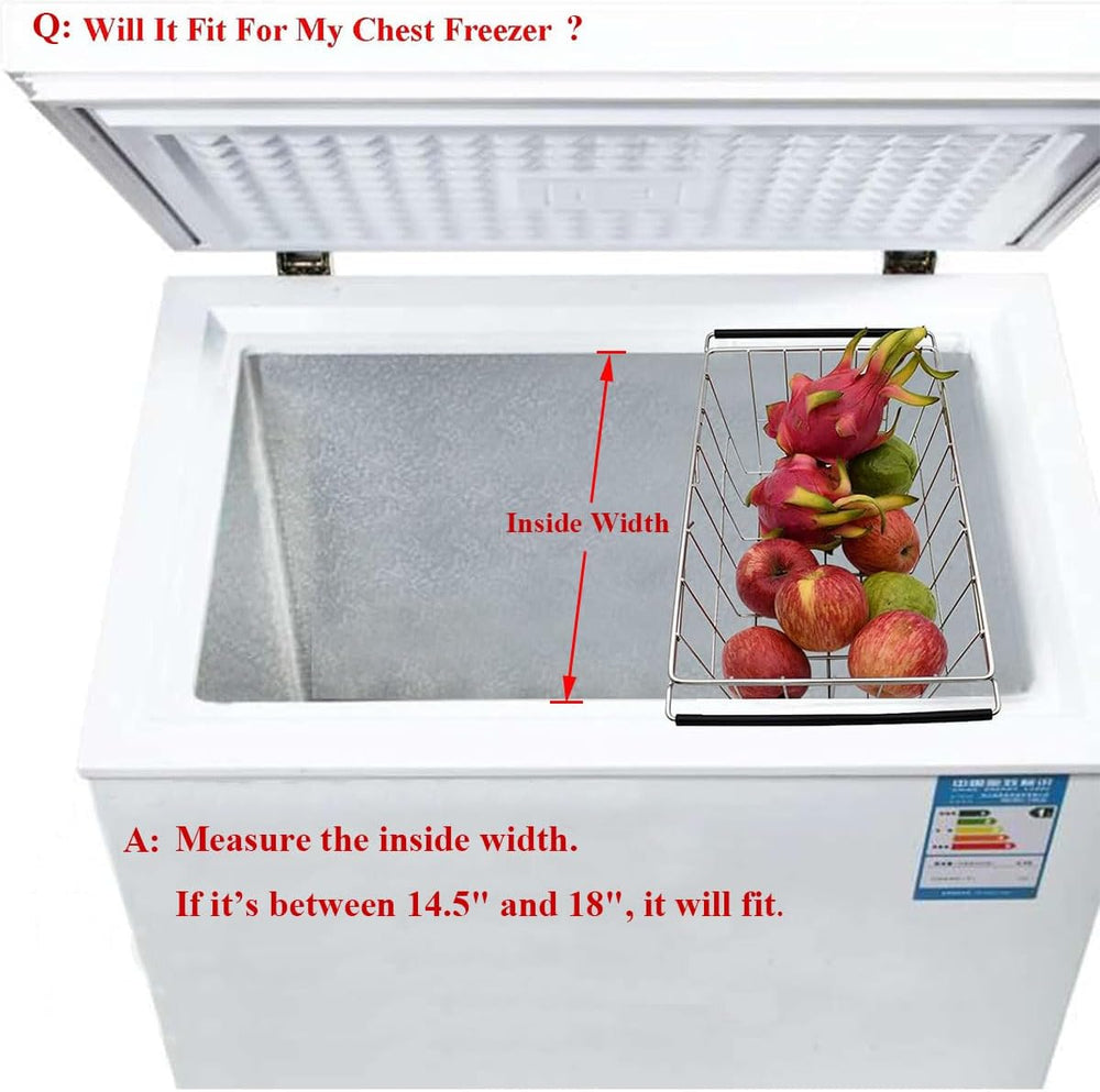 Orgneas Expandable (16.5" ~ 20") Chest Freezer Basket Stainless Steel