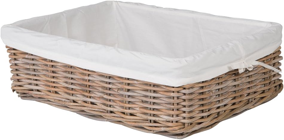 KOUBOO Rattan Underbed Removable Liner, Decorative Storage Basket, Organizer,...