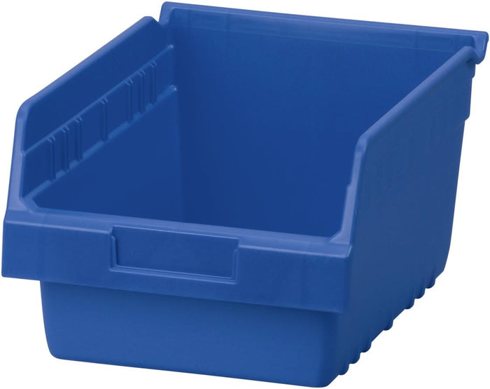 Akro-Mils 30080 ShelfMax Plastic Nesting Shelf Bin Box, 12-Inch L by 8-Inch W by 6-Inch H, Blue, Case of 8