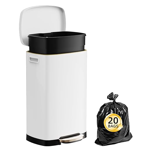 13 Gallon Trash Can with Lid, 50L Fingerprint Proof Stainless Steel Kitchen - Image 7