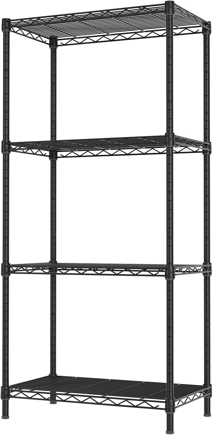 Golpart 4Tier Adjustable Storage Shelves Metal Wire Shelving Standing Shelf