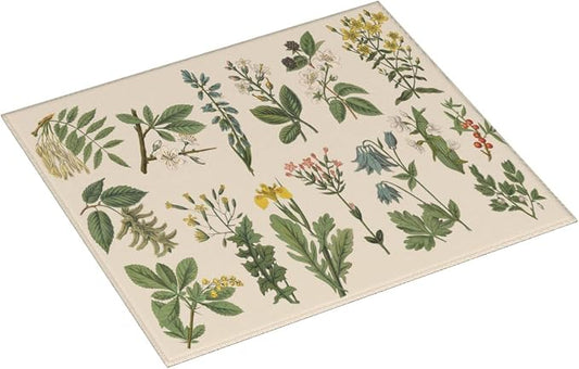 Vintage Color Plants Herbs Floral Microfiber Dish Drying Mat - Image 2