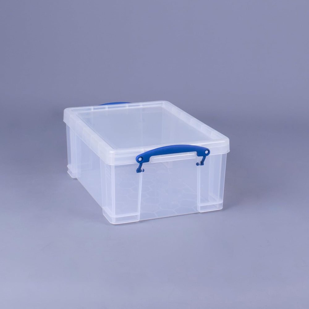 Really Useful Box Stackable 9 Liter Plastic Storage Container, 5 Pack