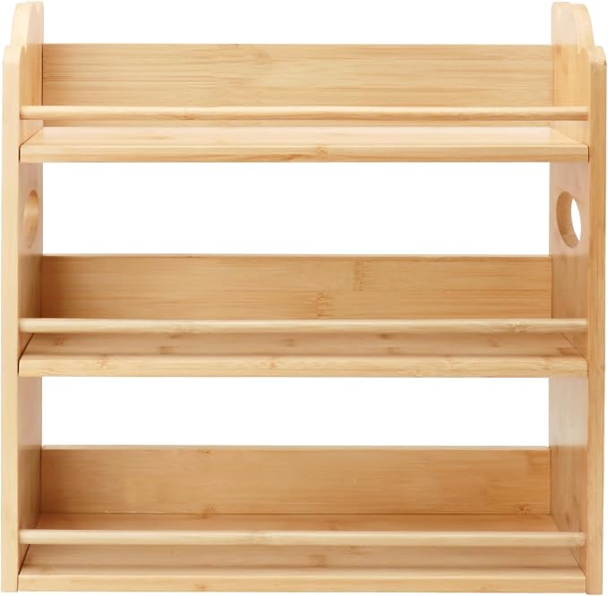 3 Tier Bamboo Spice Rack, Spice Rack Organizer, Seasoning Jars Rack Shelf Spice - Image 7