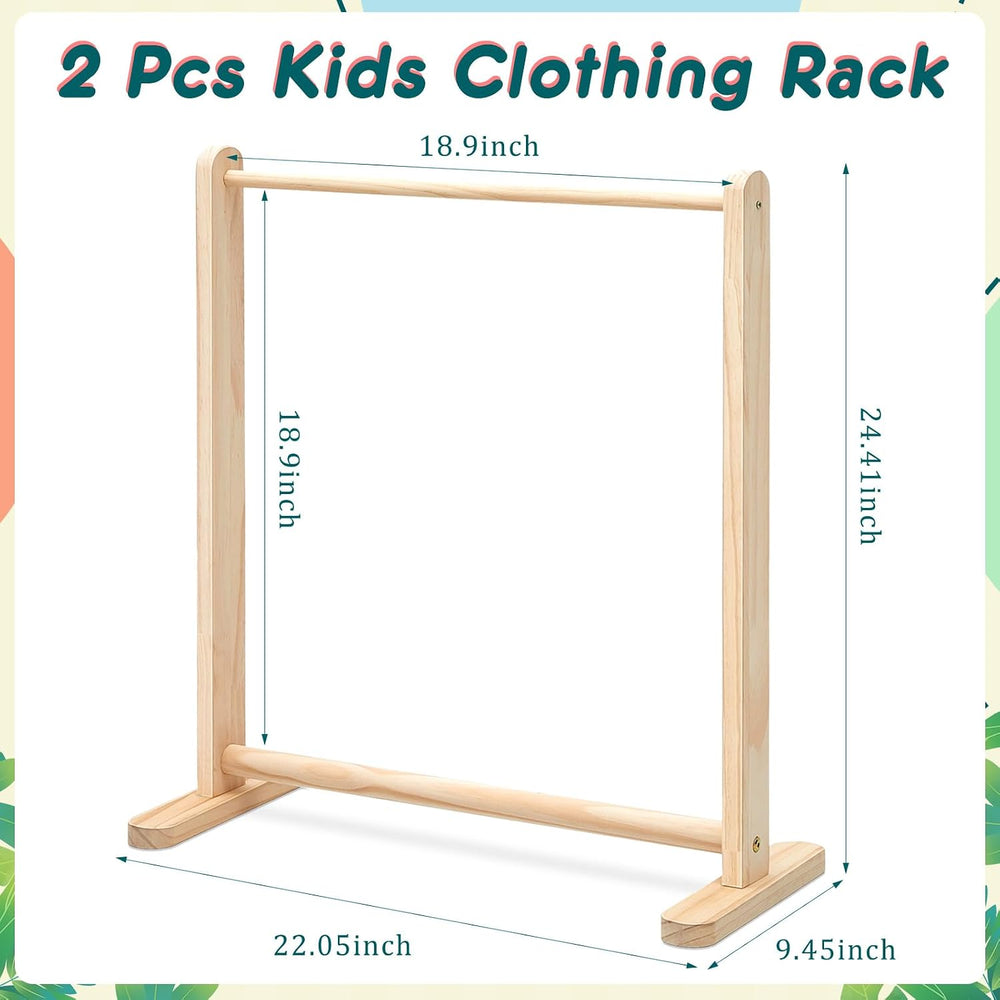 Barydat 2 Pcs Small Wooden Rack Dress up Storage 22.1 W x 9.5 D x 24.4 H Mini...