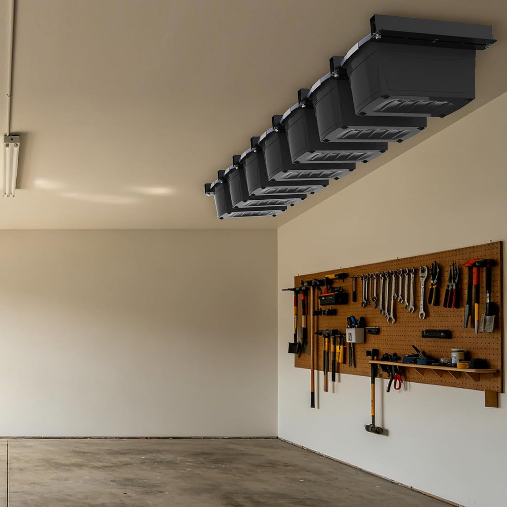 Linone Ceiling Storage Rack, 16 Inch, 8 Sets for 7 Bins
