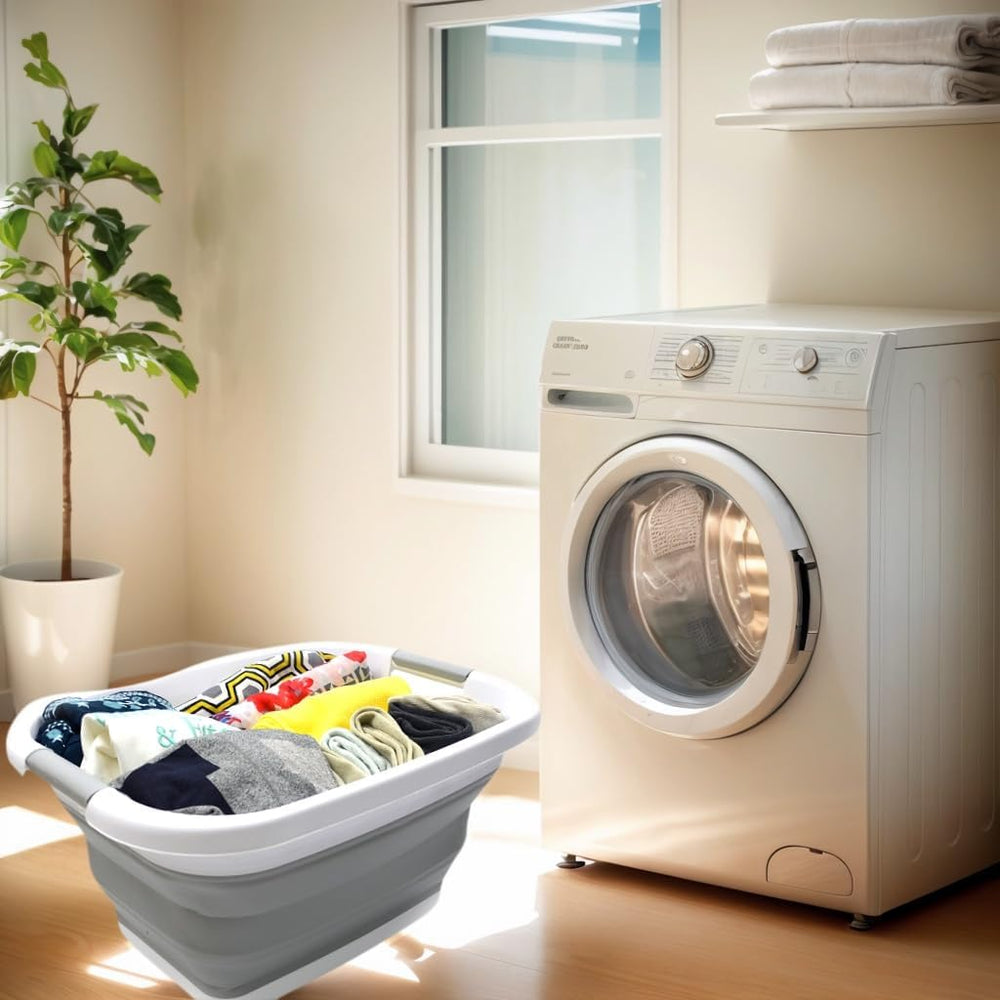 SAMMART Set of 2-25L (6.6 gallon) Collapsible Laundry Basket/Tub-Foldable Sto...