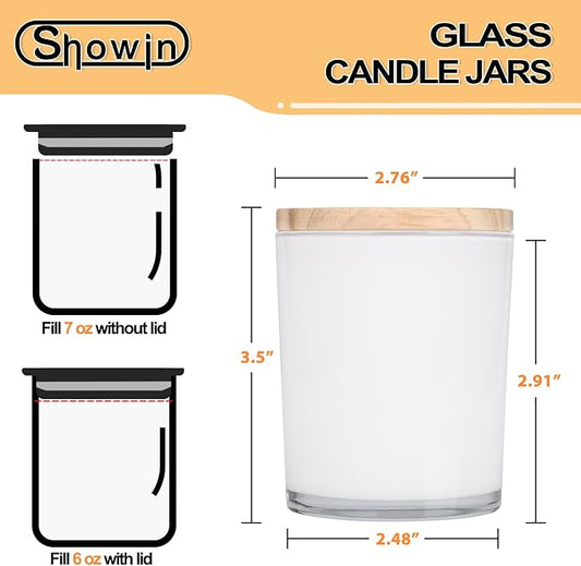 Thick Candle Jars for Making Candles 12 Pcs, 7 OZ Empty Jars - Image 2
