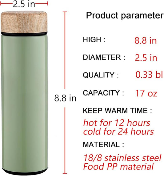 15oz Water Bottle Stainless Steel Thermos Flask - Image 2