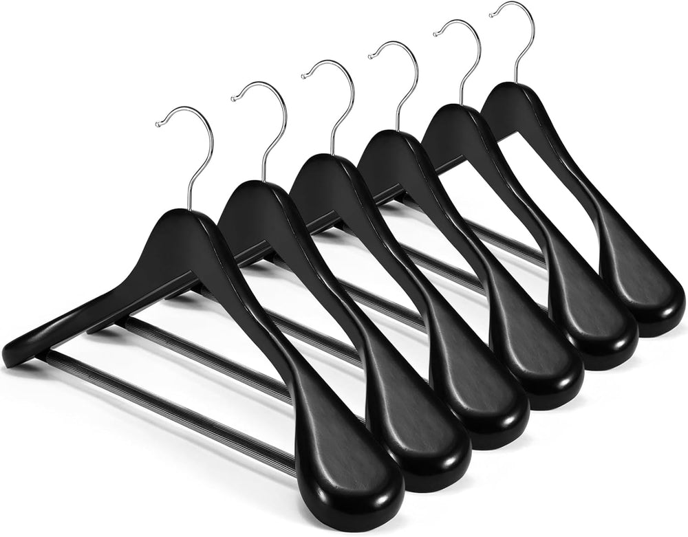 HOUSE DAY High-Grade Suit Hangers, Wide Shoulder Wooden Hangers with Non Slip...
