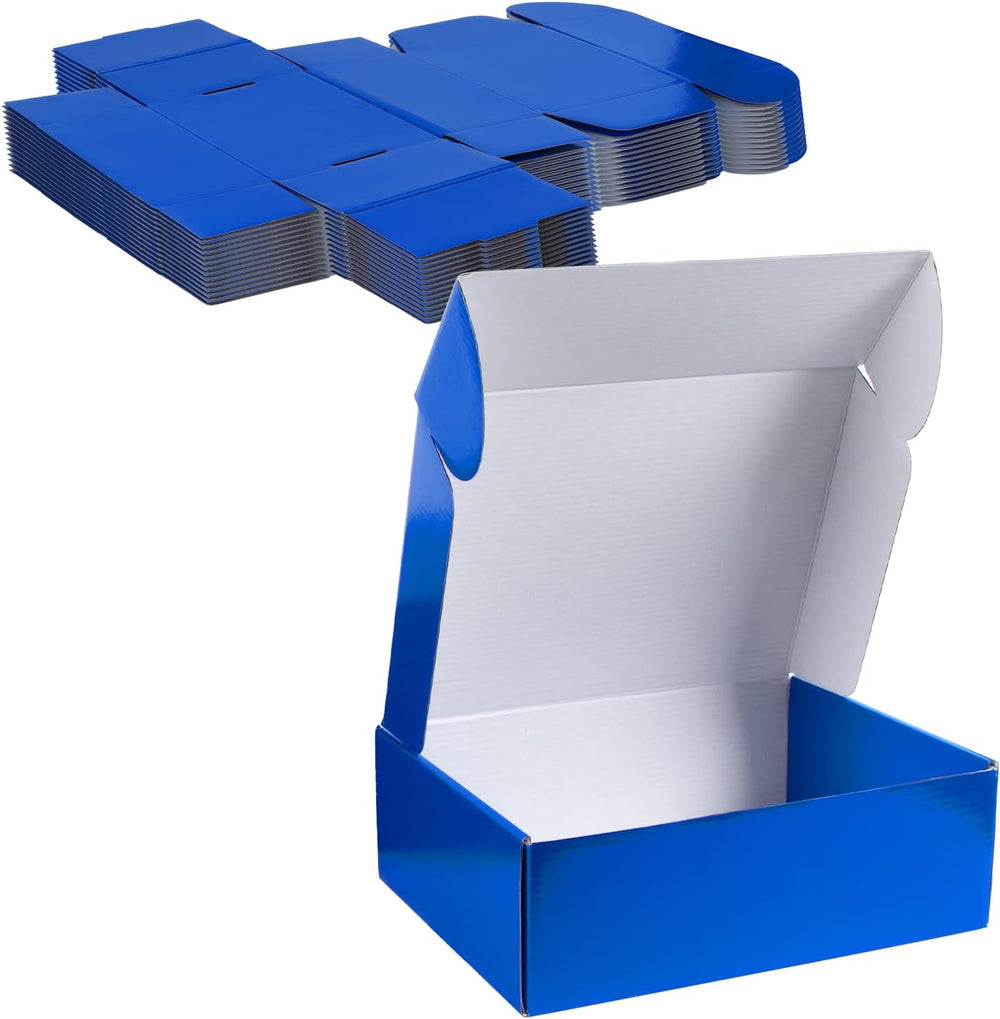 Rempry 12X9X4 Inch Blue Shipping Boxes 20 Pack, Cardboard Corrugated Mailer G...