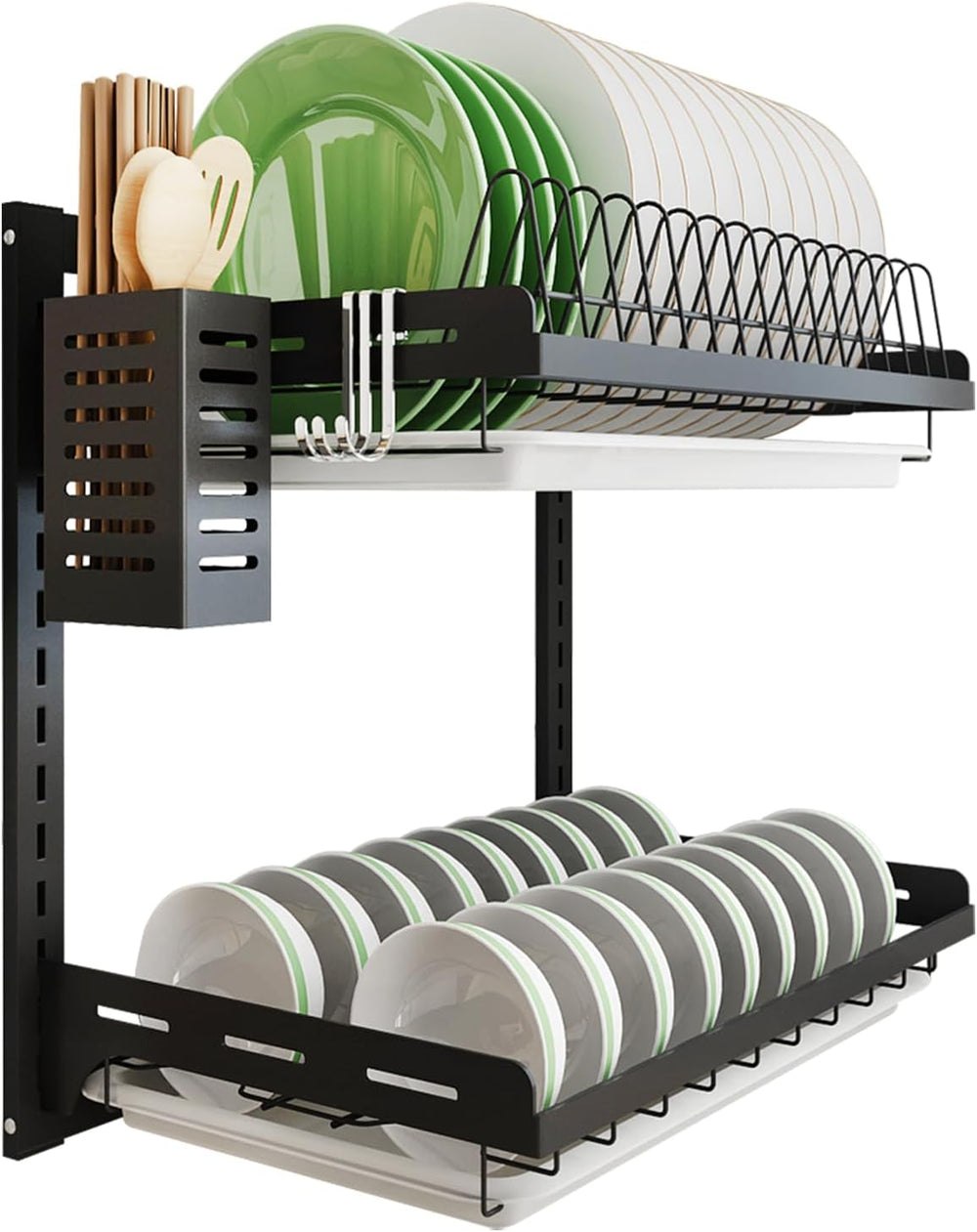 junyuan Kitchen Dish Rack,Hanging Dish Drying Rack Organizer Storage Shelf Ov...