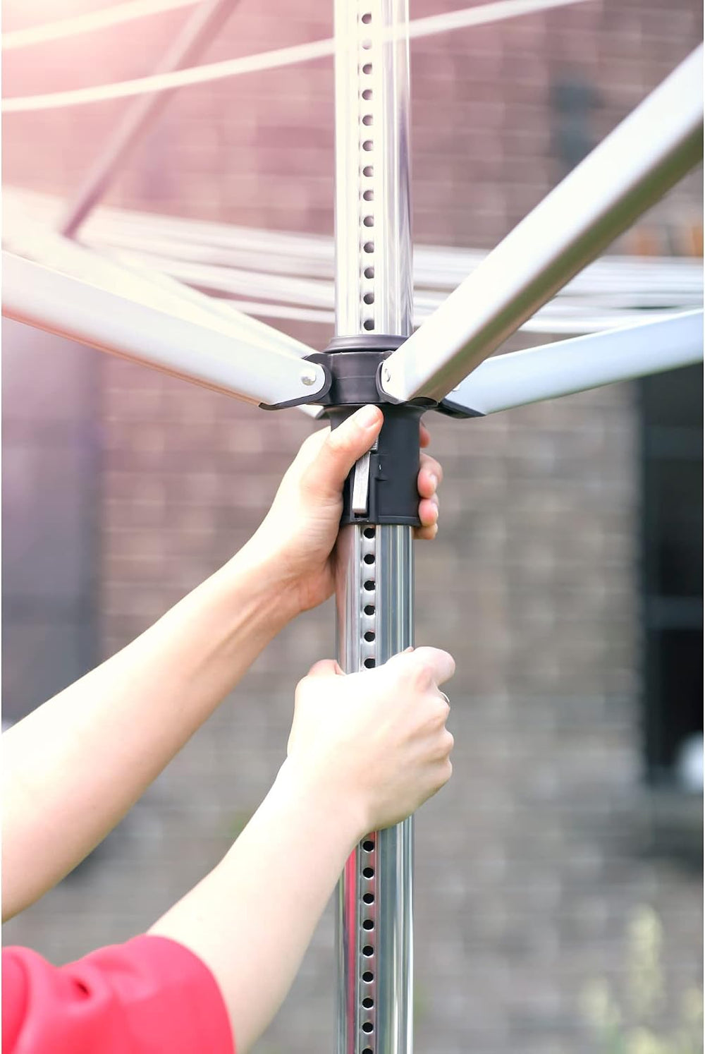 Brabantia Lift-O-Matic Outdoor 4 Arm Clothesline (197 ft/Ø 1.8") Height ...