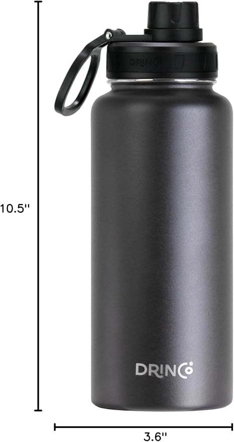 DRINCO Stainless Steel Water Bottle Spout Lid Vacuum Insulated Double Wall - Image 7