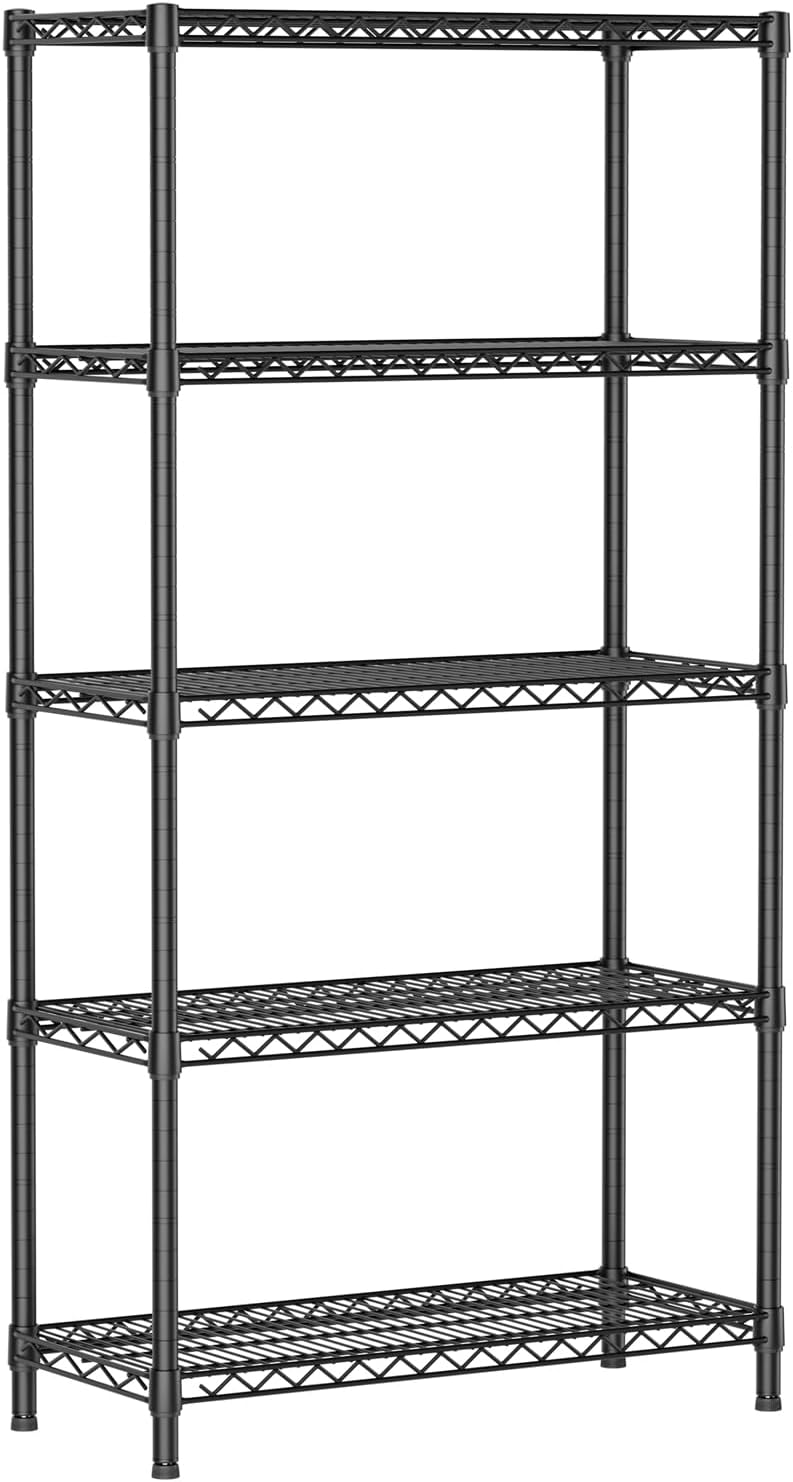 SINGAYE Shelf Closet Wire Shelving:Adjustable Metal Unit for Laundry Room Org...