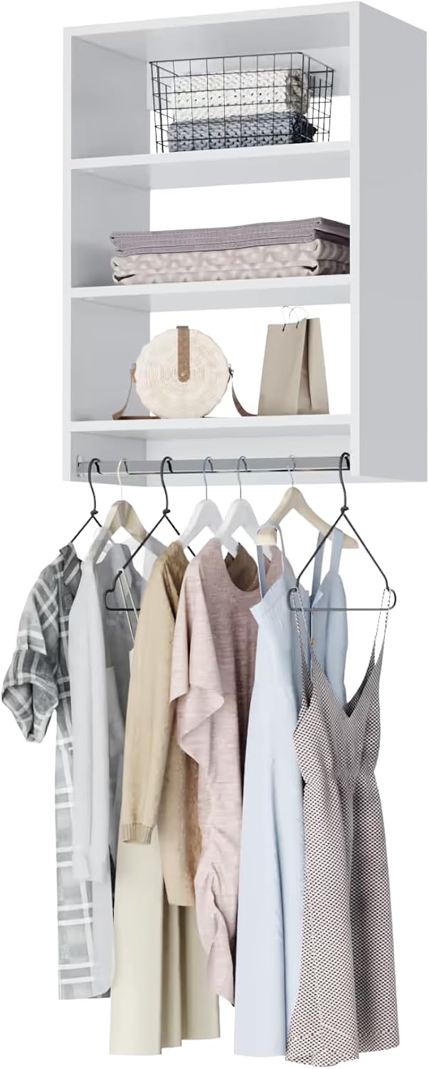 Medium Hanging Closet Unit - Modular Closet System For Hanging - Corner Close...